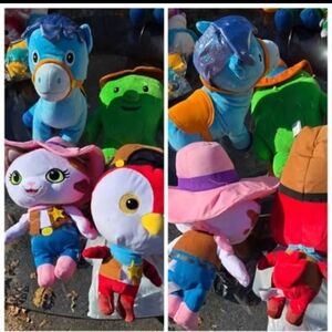 Cowboy Plush Toy Set - Blue, Red, Pink